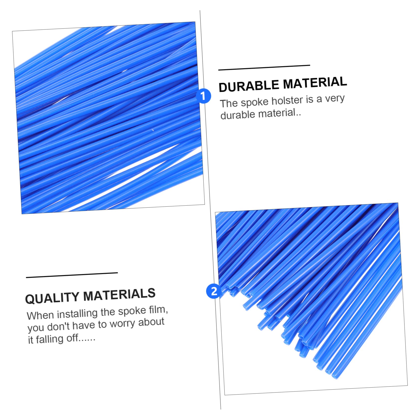 GAROZATION 72pcs Colorful Motorcycle Wheel Spoke Covers Durable Spoke Sleeves for Dirt Bikes and Bicycles Universal Spoke 24cm Design