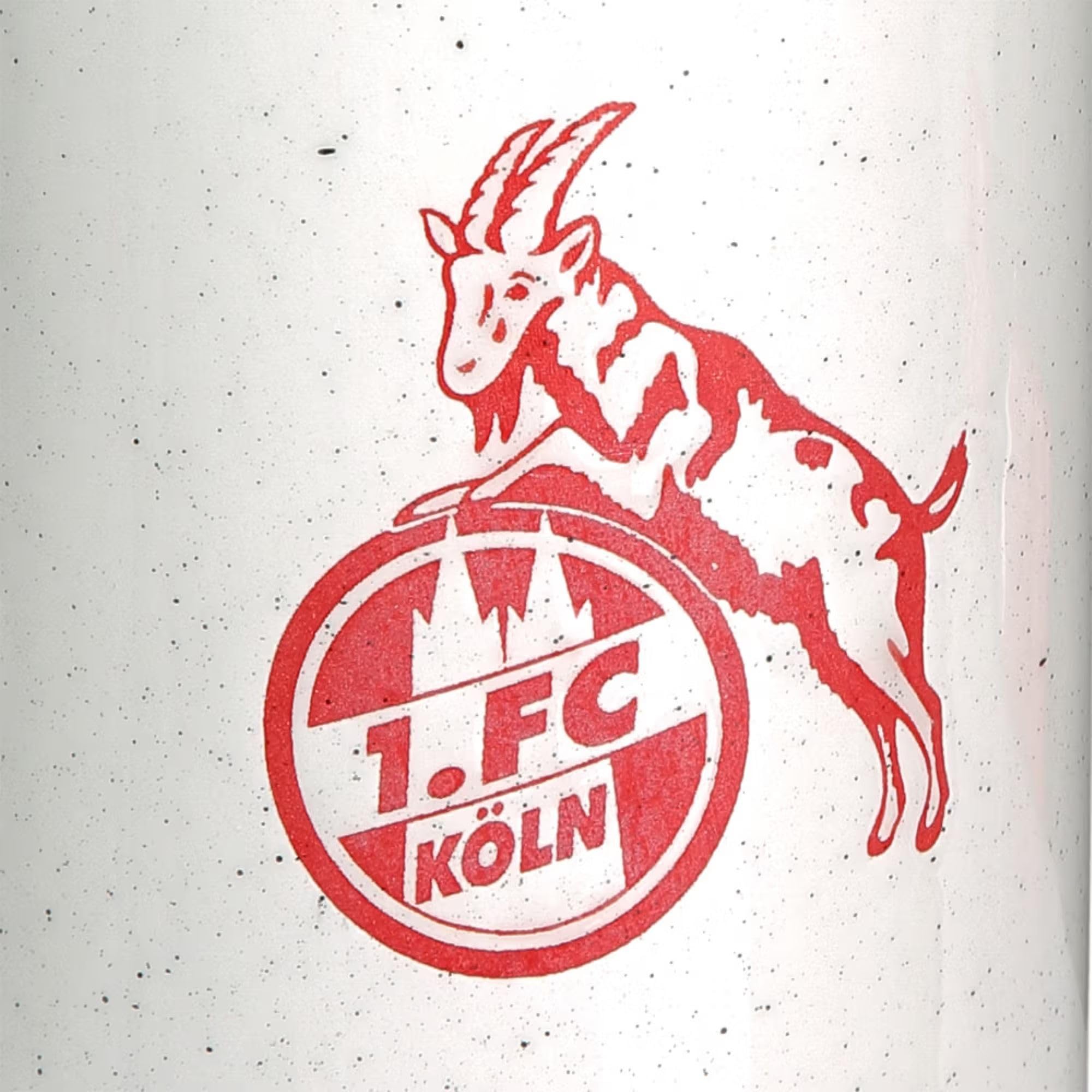 1. FC Köln Bad-Set | Seifenspender und Zahnputzbecher | Bad Accessoire - Plus Aufkleber Wir lieben Fußball