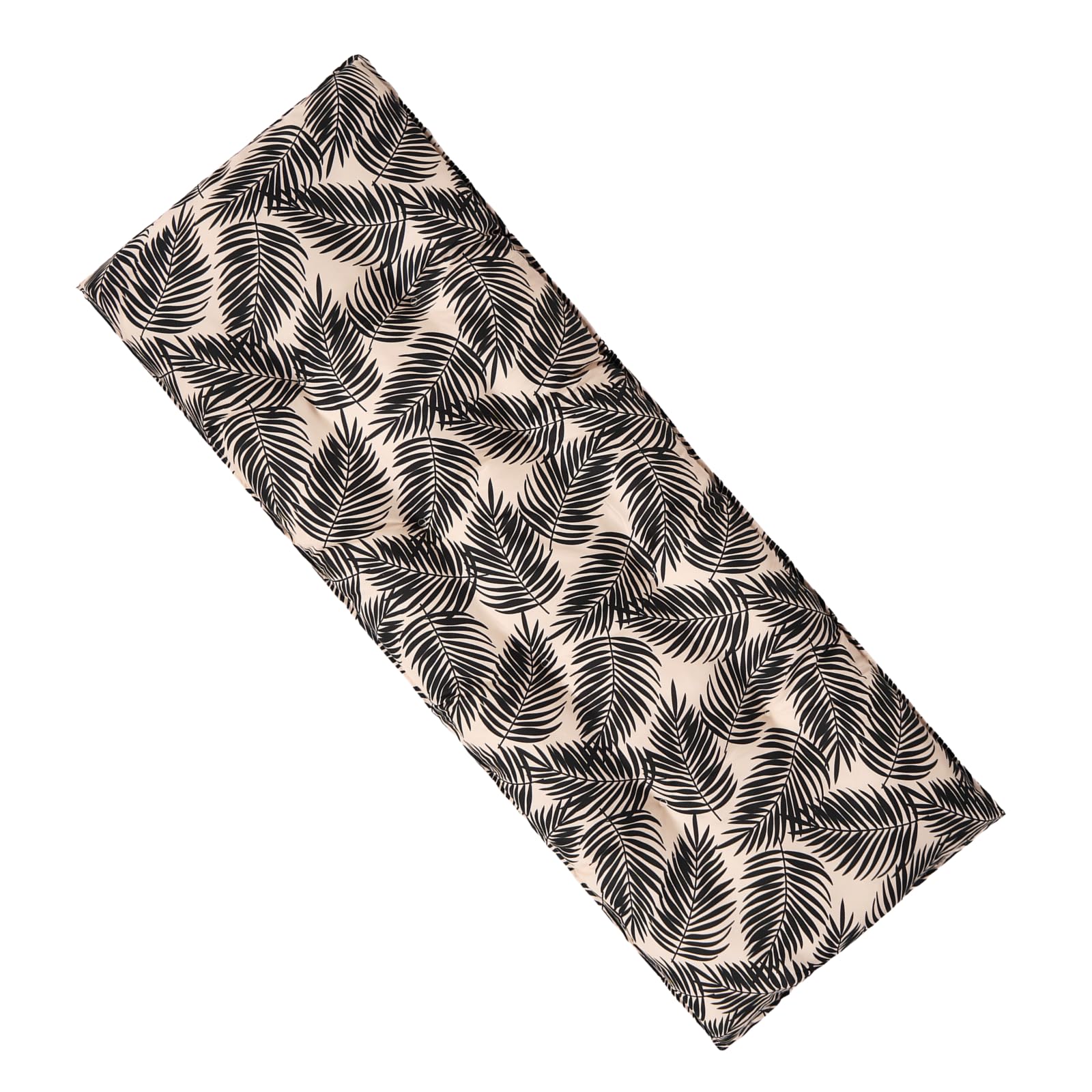 OHS 2 Seater Bench Seat Pad Leaf Print Garden Bench Cushion, Soft Comfy Outdoor Furniture Cushions Waterproof Bench Pad For Patio or Dining, Monochrome-110x40cm
