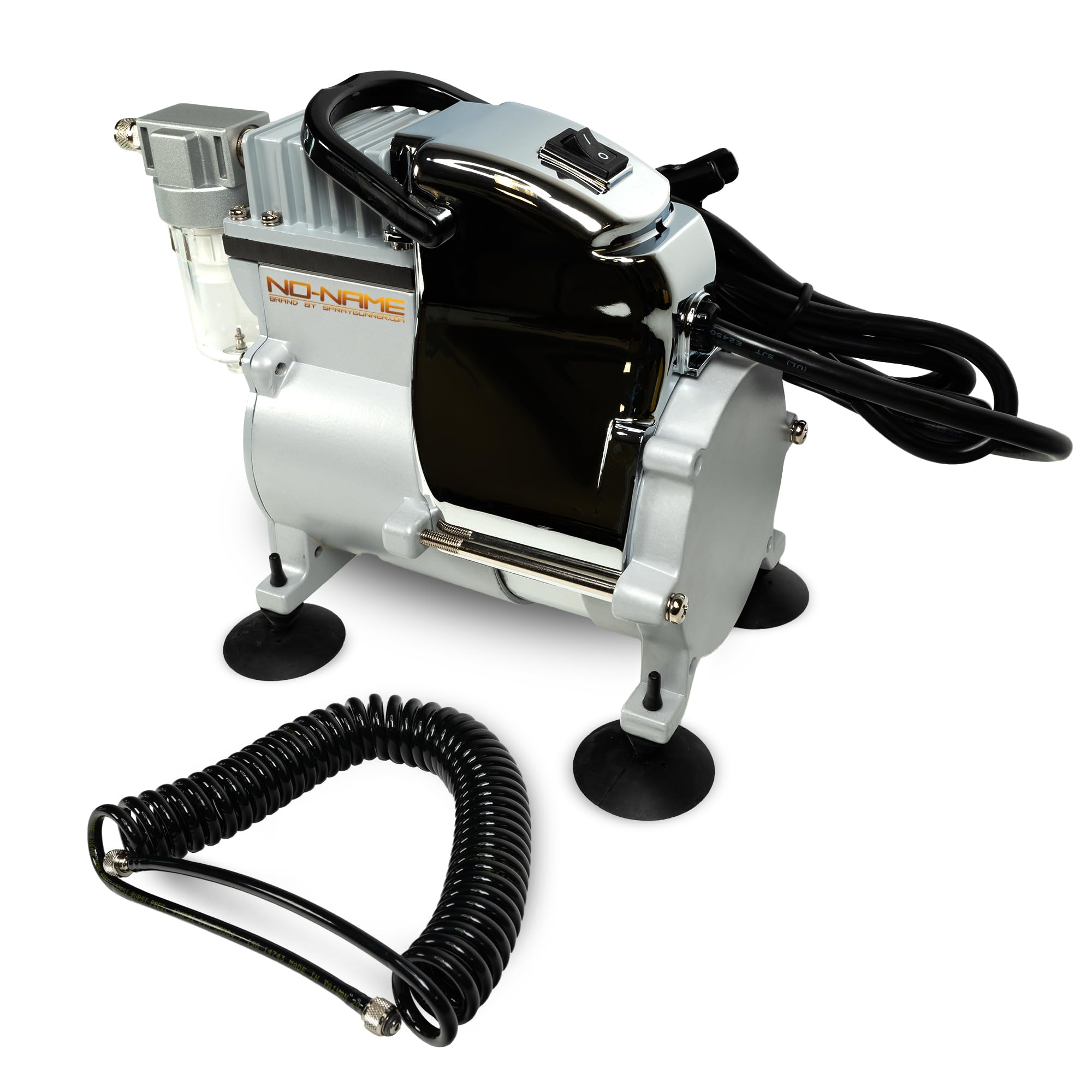 NO-NAME Brand Airbrush Mini Compressor - Quiet, Portable, Oil-Free, for Airbrush Painting, Nail Art, Cake Decorating, Modeling, Art