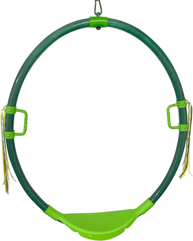 M&M Sales Adventure Swing - 39" Green Platform Saucer Swing For Outdoor Play