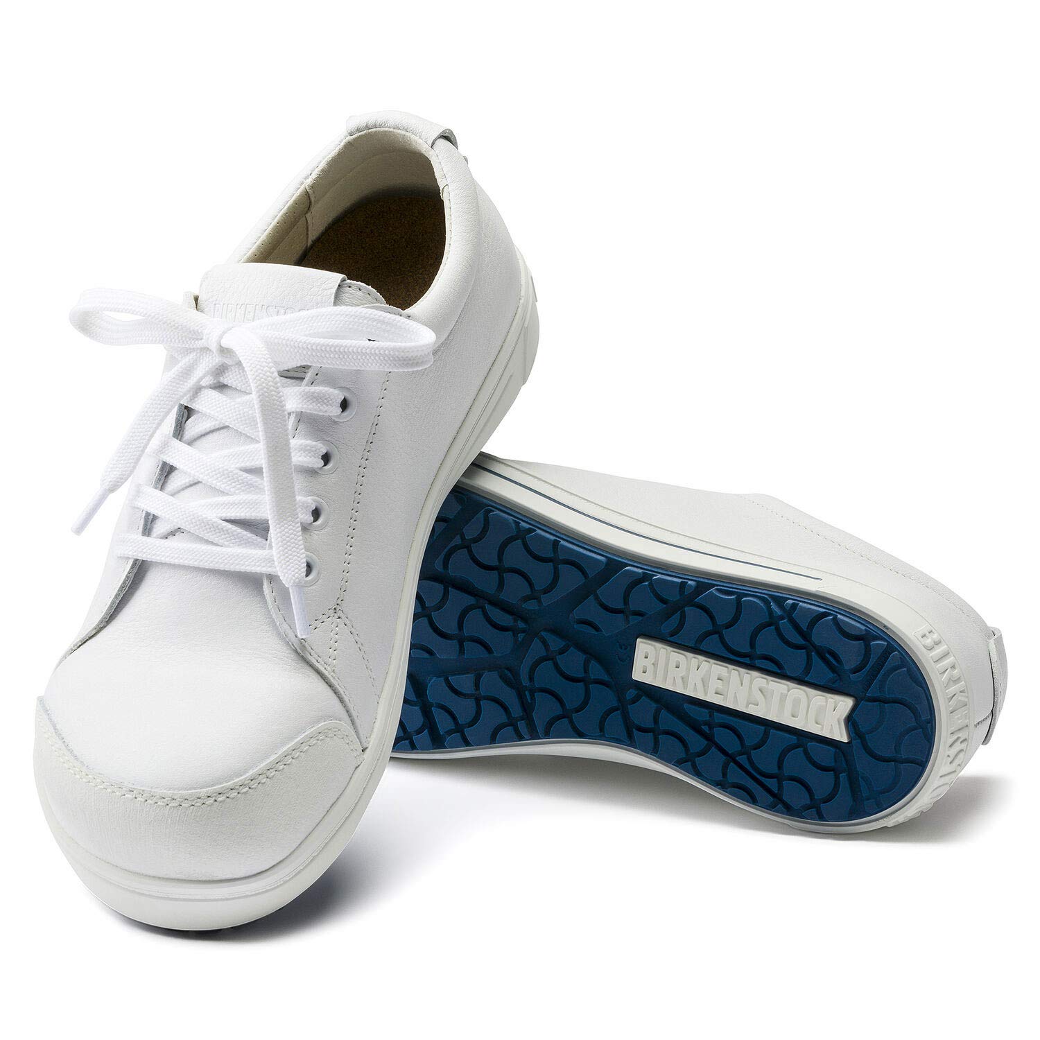 BIRKENSTOCK Zapato de seguridad con cordones clase S3 con puntera de acero antiestático, material exterior de piel, modelo QS 500 1011230, Blanco, 40 EU