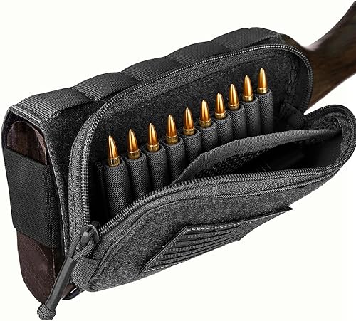 PETAC GEAR Rifle táctico Buttstock Packsoporte de carcasa ajustable bolsa de descanso mejillas para acción prolongada..
