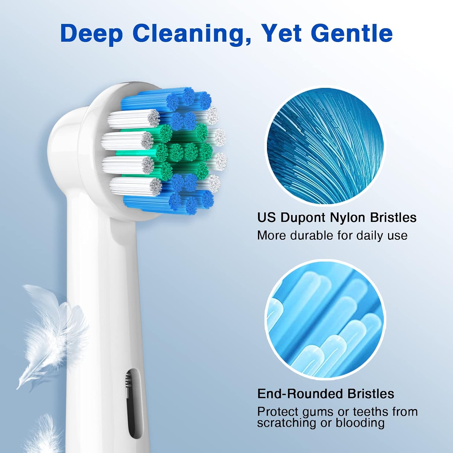 Replacement Brush Heads for Oral B (16 Count), Electric Toothbrush Replacement Heads for Precision Clean, Rechargeable Toothbrush Heads Compatible with Oral B Pro1000 Pro3000 Pro5000 Pro7000 and More…