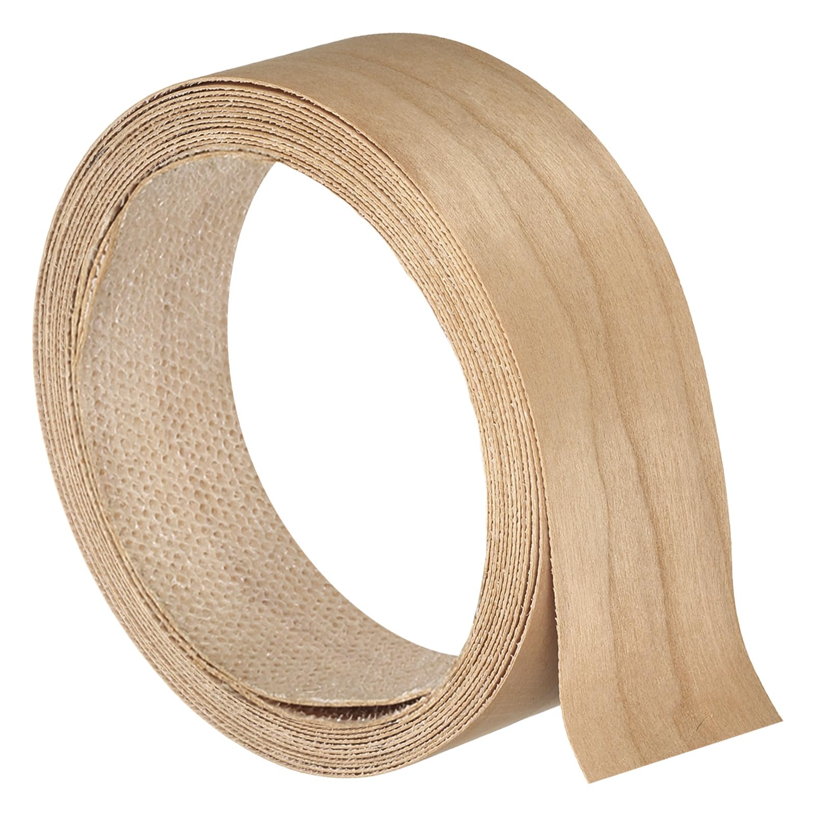 sourcing map 50mmx5m (WxL) Wood Veneer Edge Banding, Pre-Glued Cherry Wood