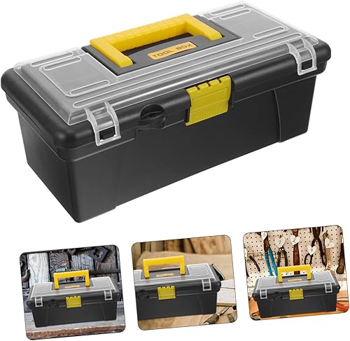 Miniatura 9 de Caja de herramientas multiusos para coche y hogar Electricista con organizador de tornillos de gran capacidad y piezas de hardware, contenedor de