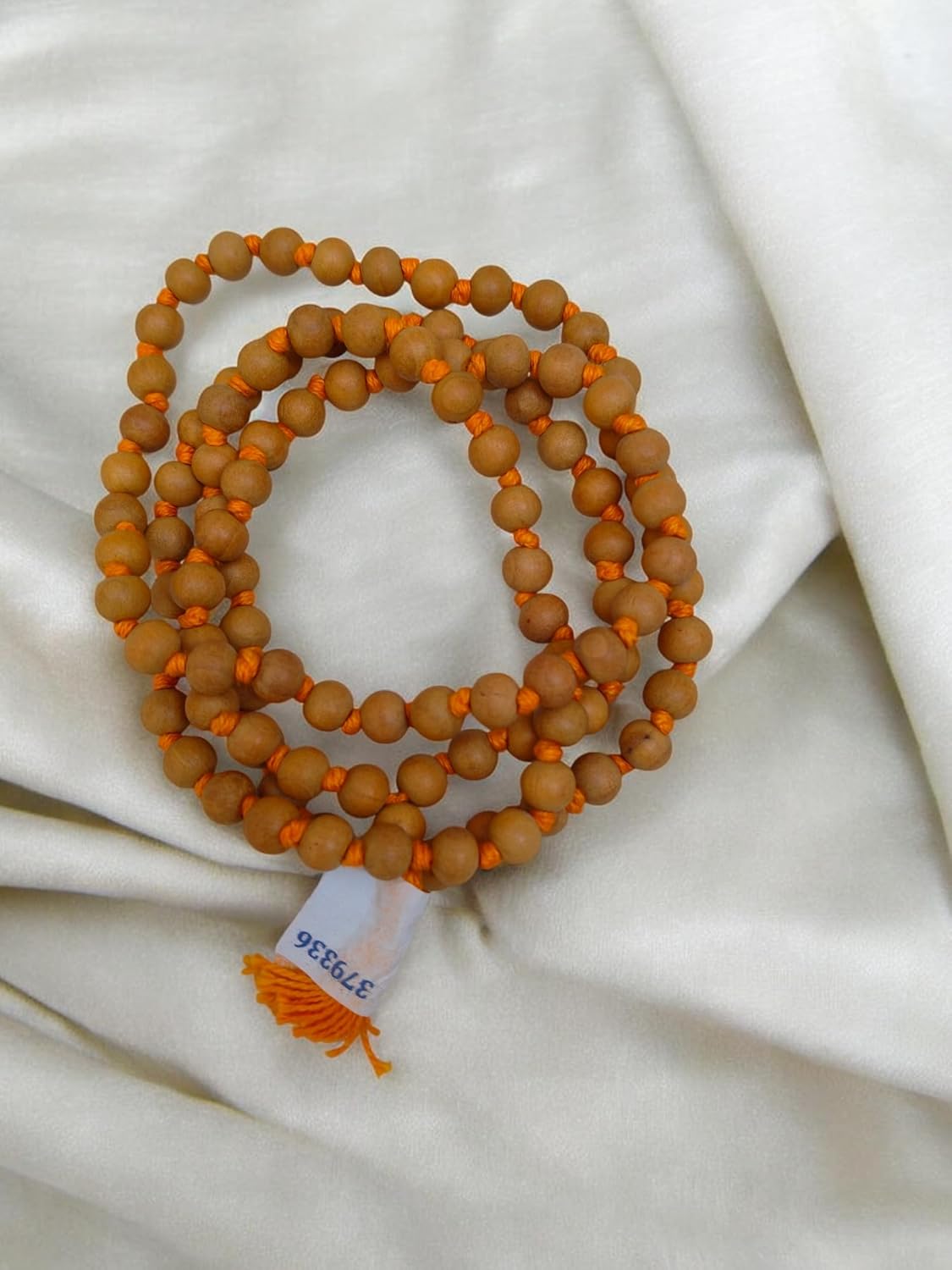 Sandalwood Japa Mala 8MM – White Chandan Mala Aromatic Fragrant Hand-Knotted Tibetan Prayer Beads for Meditation, Yoga, Chanting, Bracelet & Necklace Jewelry | Genuine Nepal Buddhist Wooden Mala - Image 7