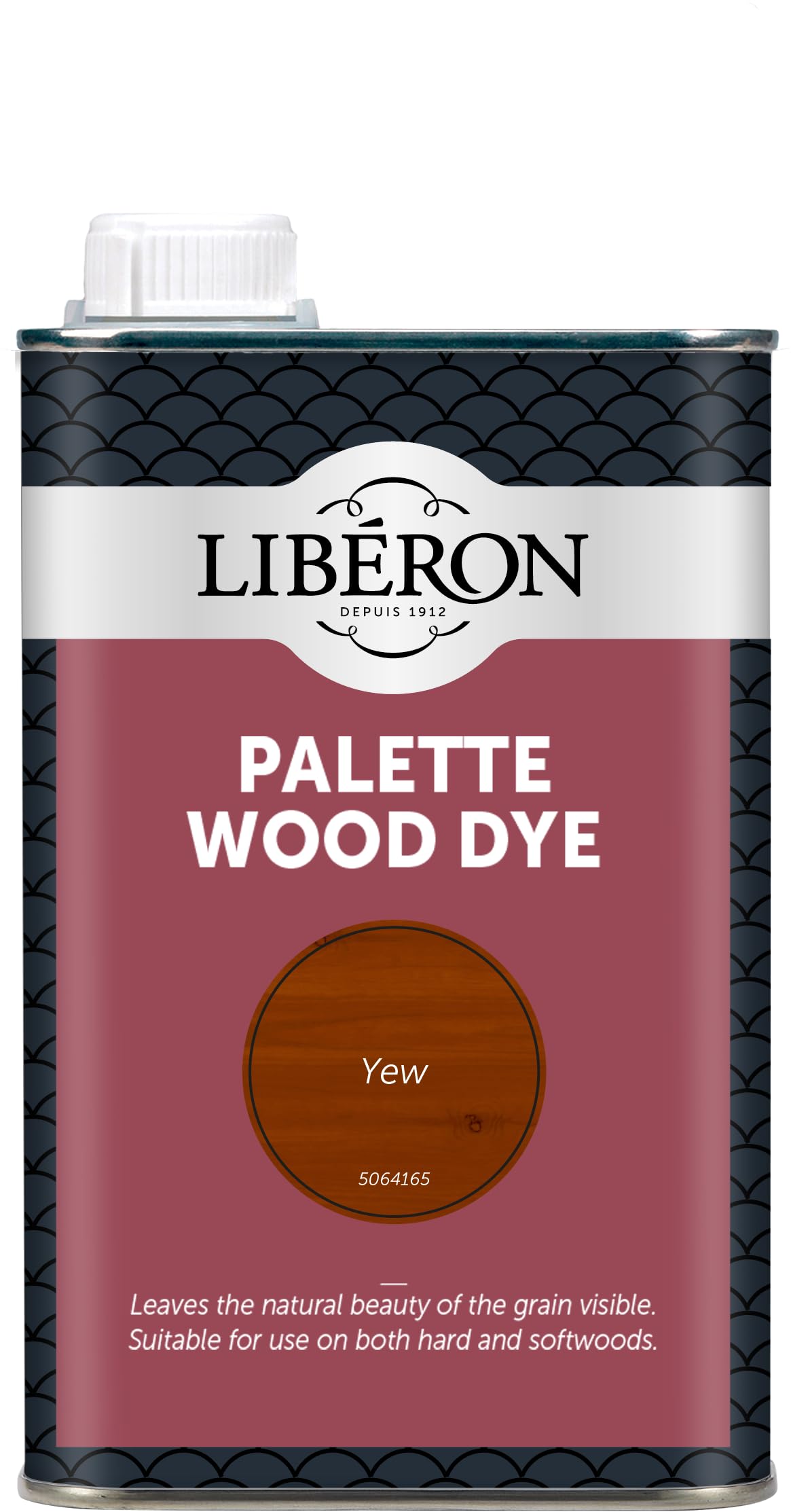 Libéron Palette Wood Dye – Water-Based Formula - Leaves Grain Visible - Hardwood & Softwood Furniture, Floors & Doors - Intermixable Colours - Yew - 500ml