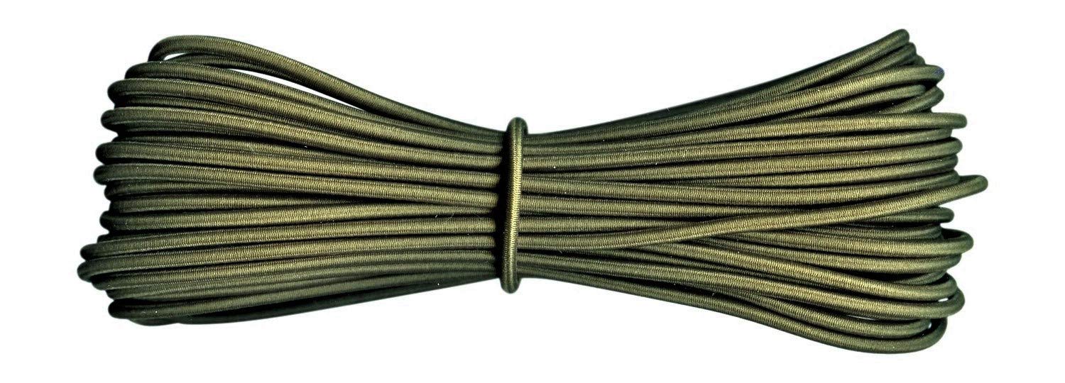 Round Elastic Cord - 3 mm diameter - Khaki Green - 100 metres — image 1