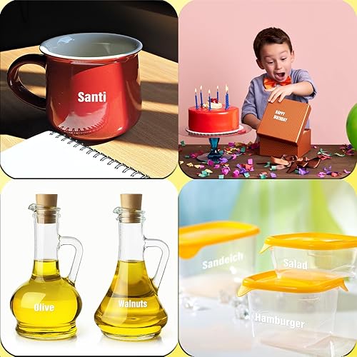 Miniatura 10 de 300 piezas de 30 hojas de calcomanías de letras, vinilo autoadhesivo, impermeables, para buzones, calcomanías de números del alfabeto para buzón,