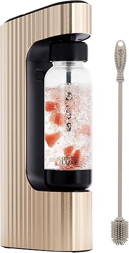 Twenty39 qarbo LUXE - Máquina para hacer agua con gas de metal de alta calidad, carbonatador de bebidas de soda para el hogar, dispensador de