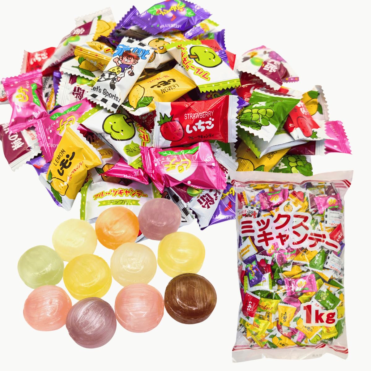 Amazon.co.jp: ミックスキャンディ 業務用アソート 飴 業務用 1kg あめ