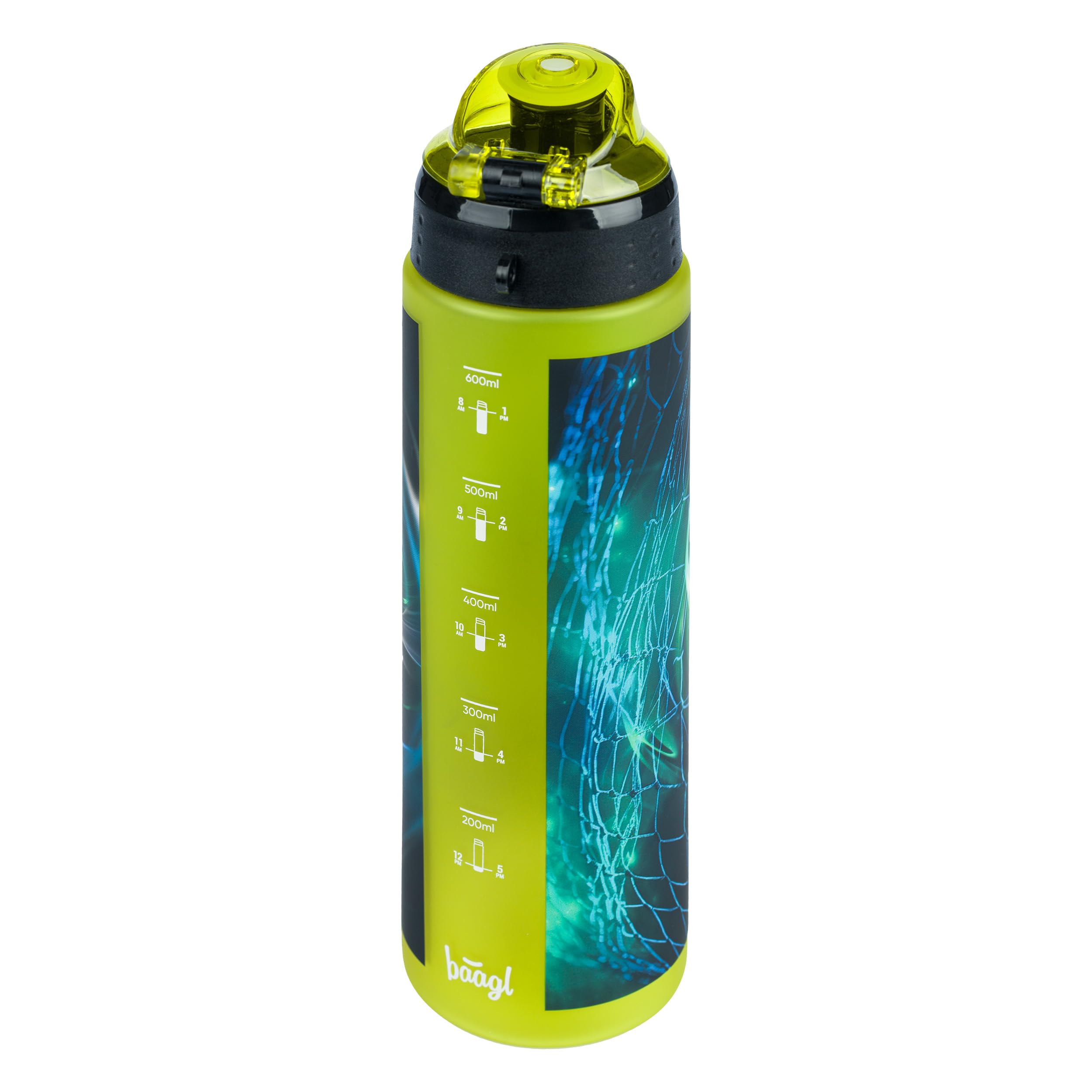 Baagl Kinder Trinkflasche, Auslaufsichere Wasserflasche 700ml, Schule und Sport Flasche für Jungen, Vielseitige und Praktische Flasche mit verschließbarem Deckel (Football Winner)