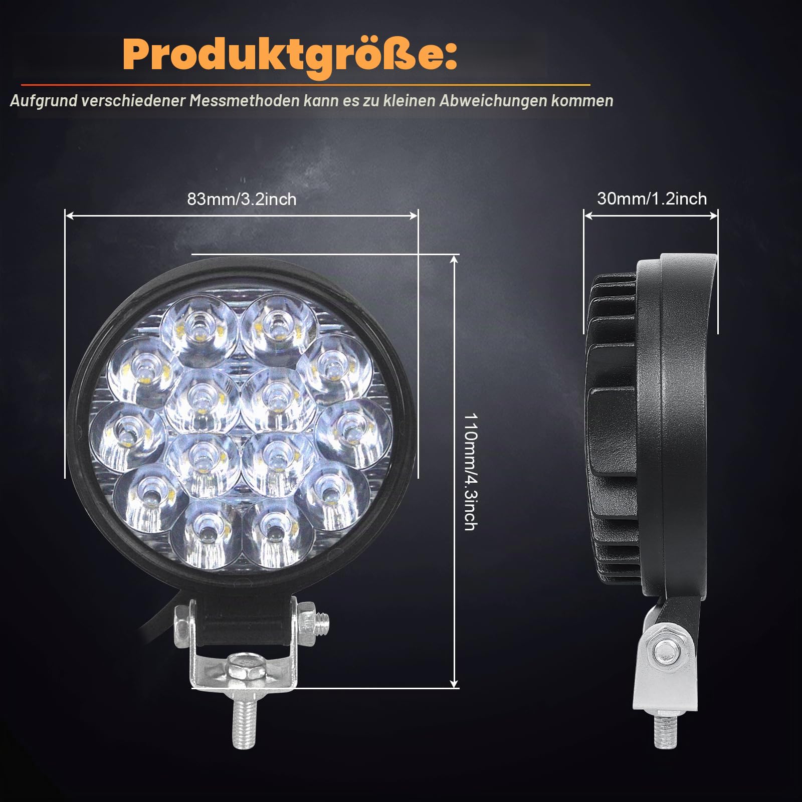 RIGIDON 10x auto scheinwerfer 3.2 zoll mini 42W spot led pods, arbeitslicht