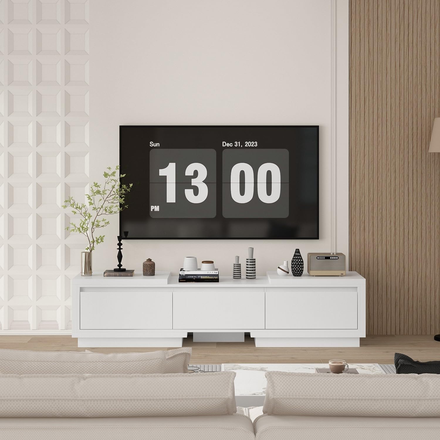 Amazon.com: FAMAPY Extendable TV Console Table Modern TV