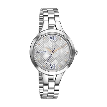 Sonata Analog Silver Dial Womens Watch-8151SM06