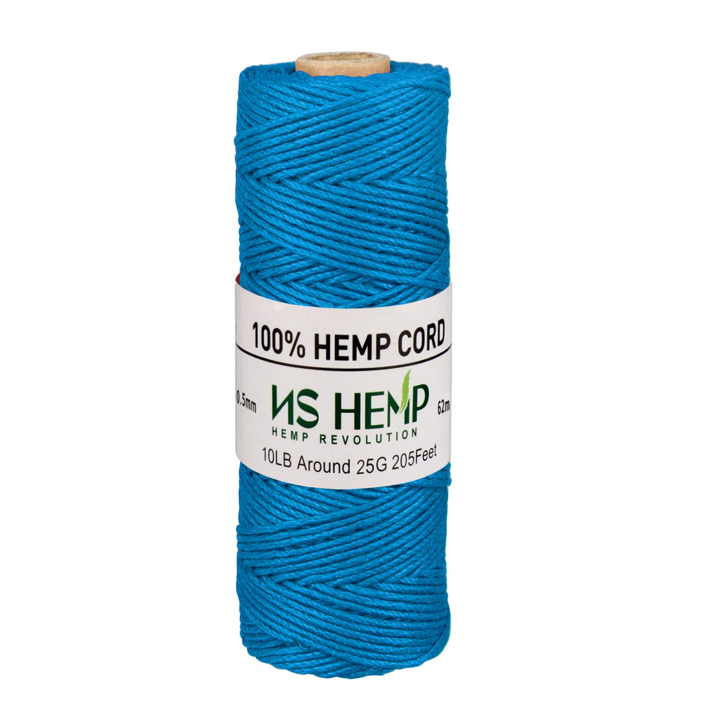 Ns Hemp 100% Hemp Cord For Jewelry Making 0.5Mm 62 Meters (205Feet) (13# Aqua)