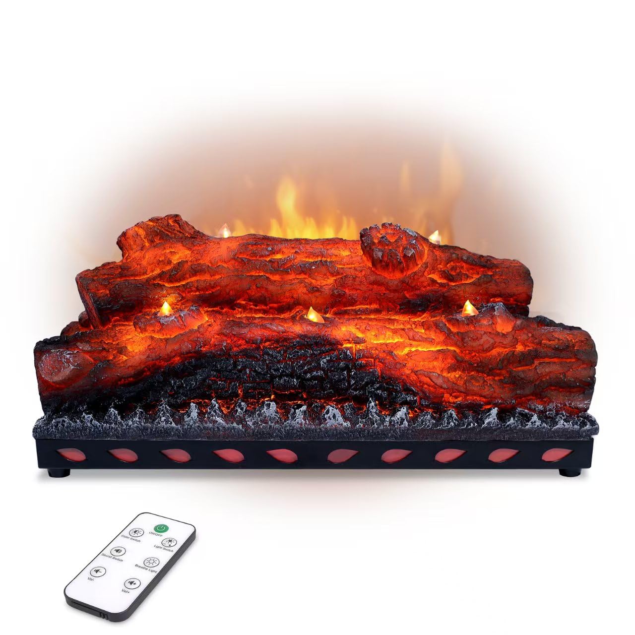 Photo 1 of DAINIQUKANHAI Electric Fireplace Logs Realistic Flame Effect Candle LED Flame Light USB Powered Electric Fireplace Remote Control Fireplace Placement Home Decoration 12.4*5.91*7.87 In No Heat Function