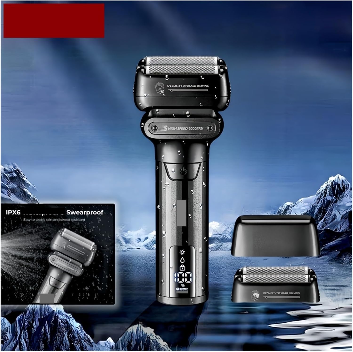 Fit for Professional Face Shaver - 9000 RPM Electric Foil Shaver for Men with IPX6 and Dual-Purpose Head