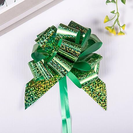 Aimto Metallic Green Pull Bows - Festive Christmas Cheer