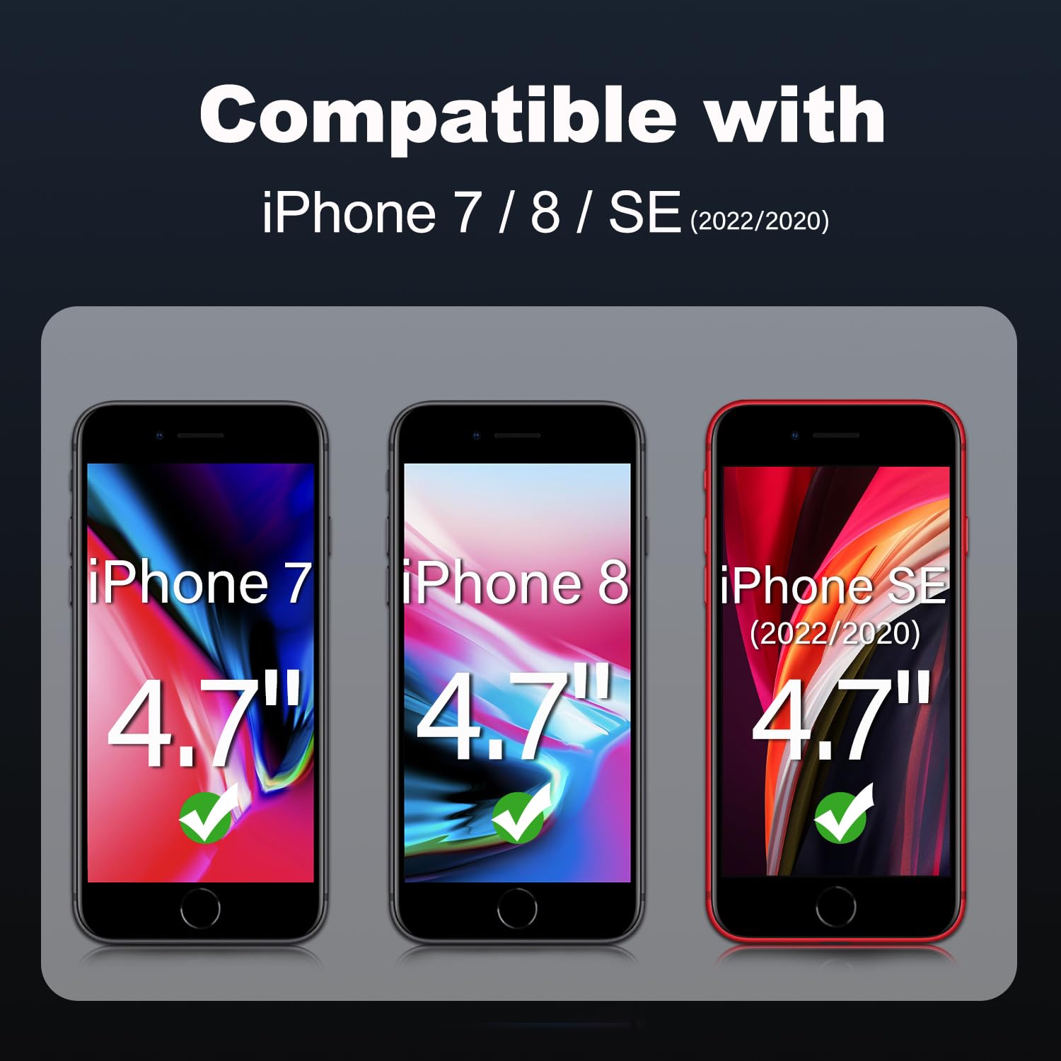 Tentoki 3 in 1 Cover e Vetro Temperato per iPhone SE 2020/2022 (iPhone SE 3/2), iPhone 7/8,TPU Custodia Protettiva Antiurto Ultrasottile,previene l'ingiallimento,pellicola,Trasparente