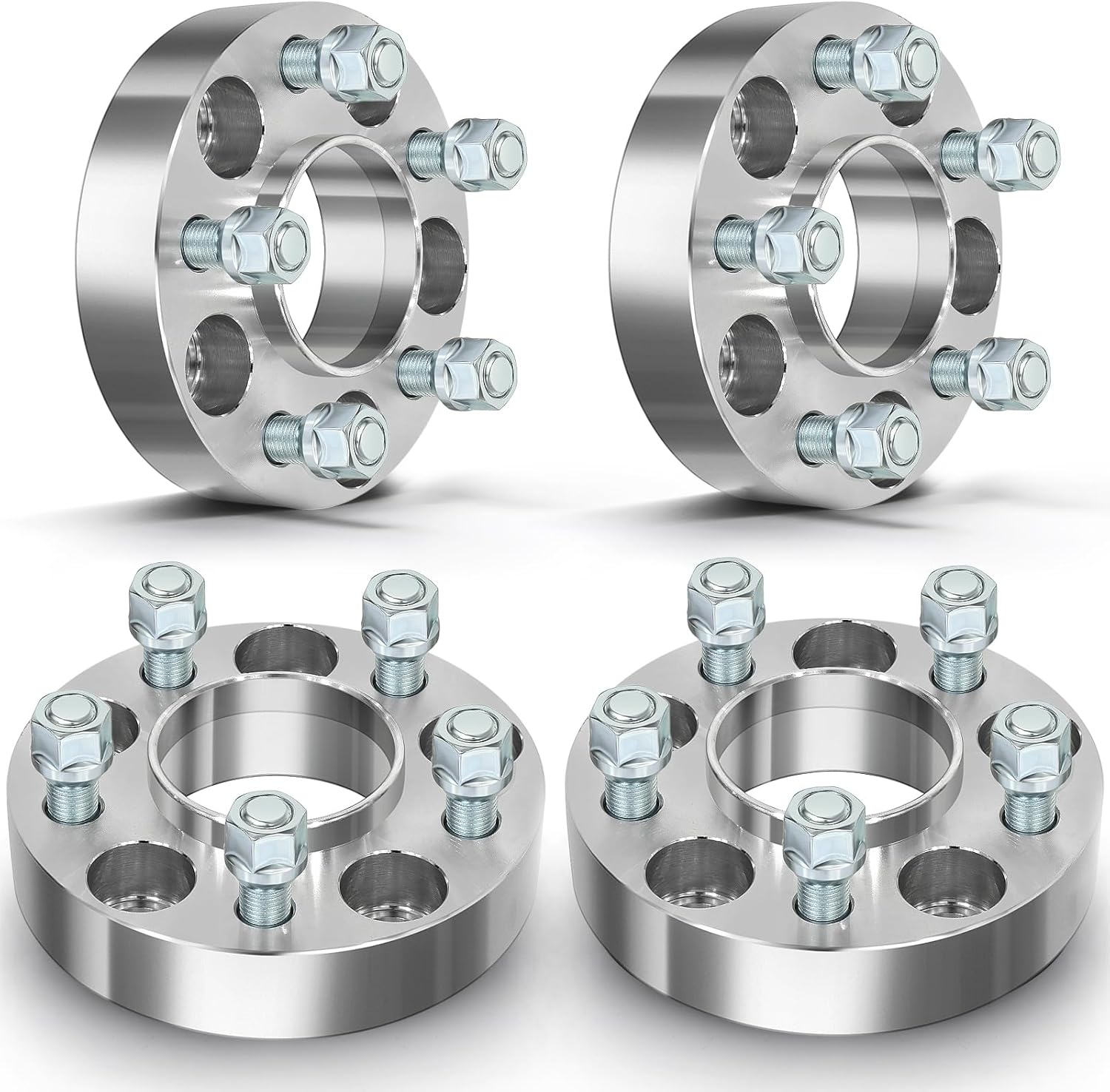 AINTIER 4pcs 5x114.3mm Wheel Spacers 1.25" 5 Lug 5x4.5 to 5x4.5 14x1.5 Studs 71.5mm fits for Charger Wheel Spacers for Mustang Wheel Spacers