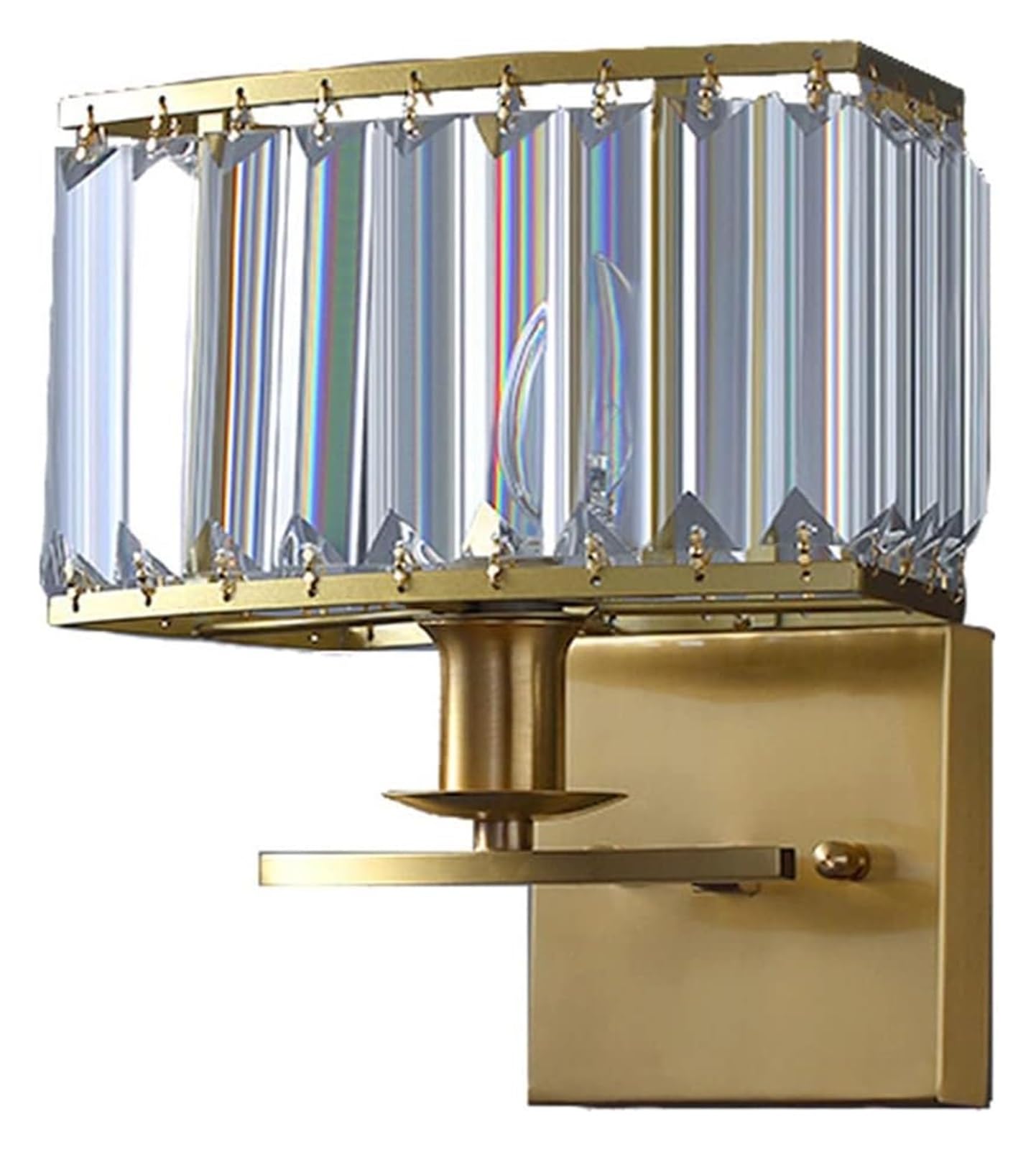 YDYORHHL Wall Lamp Sconce Lamp Bsmathom Wall Sconces, Hardwired Bathroom Light Fixture with Water Rippled Glass Shades, Classic Brass Sconces Wall Lighting for Bedroom Hallway Kitchen