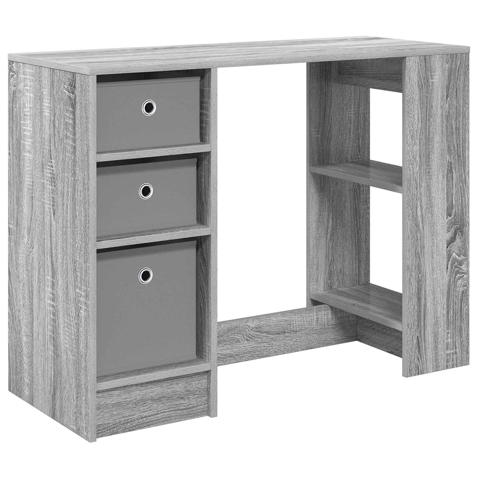 Scrivania grigio Sonoma 100x40x75 cm Legno lavorato con cassetti