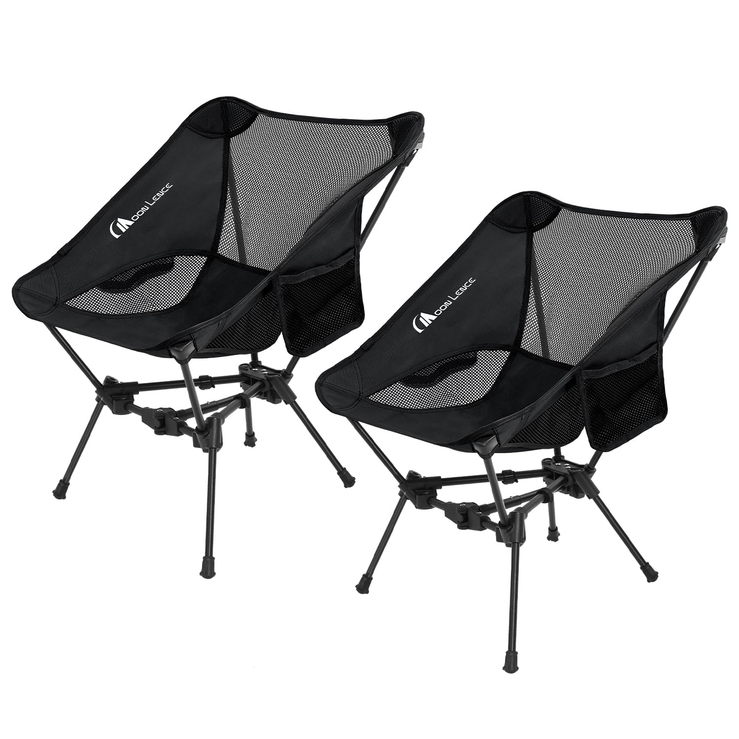 MOON LENCE 2 Pack Portable Camping Chairs Backpacking Chair - The 4th Generation Ultralight Folding Chair - Compact, Lightweight Foldable Chairs for Hiking Mountaineering, Beach