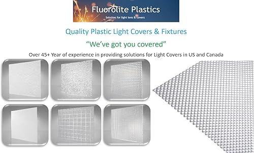 Miniatura 5 de Fluorolite Plastics  Panel de iluminación prismático acrílico transparente  Paquete de 20  Tamaño 22.5 x 46.5 pulgadas  Grosor de 0.100 pulgadas