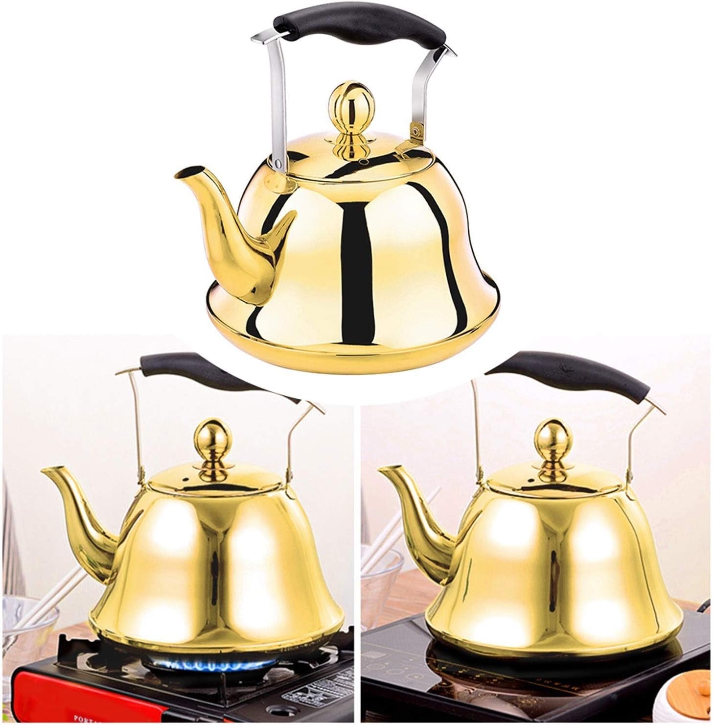 Camping Coffee & Tea Pots, Stainless Steel Tea Kettle for Stove Top, whistling Tea Kettle with Heat-resistant Ergonomic Handle marriage