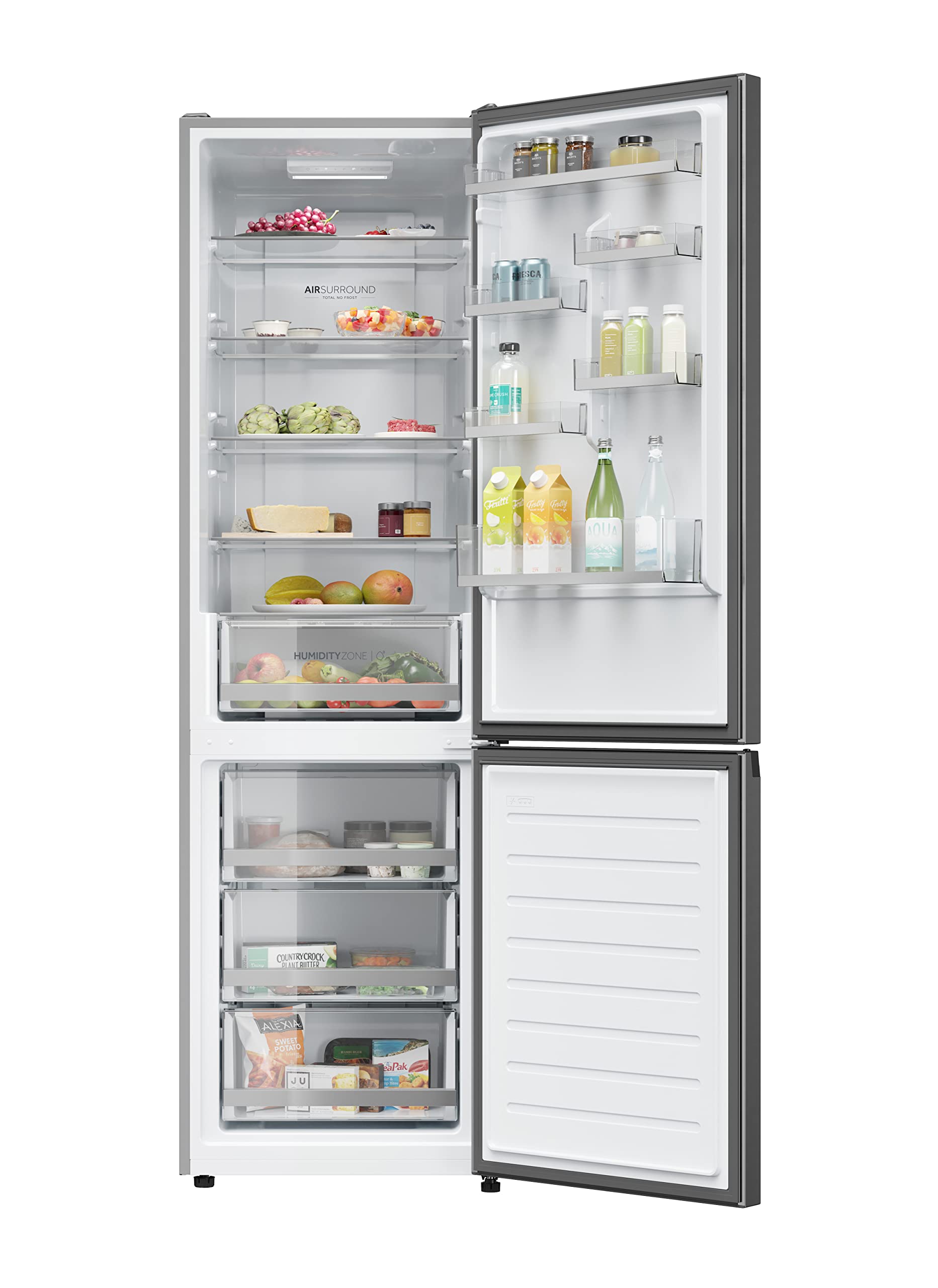 Haier 2D 60 SERIE 1 HDW1620CNPK Frigorifero Frigorifero/Total No Frost/Smart HON-App/HumidityZone/XXL Contenuto utile/Silenzioso solo 36 dB (A) / Acciaio inossidabile