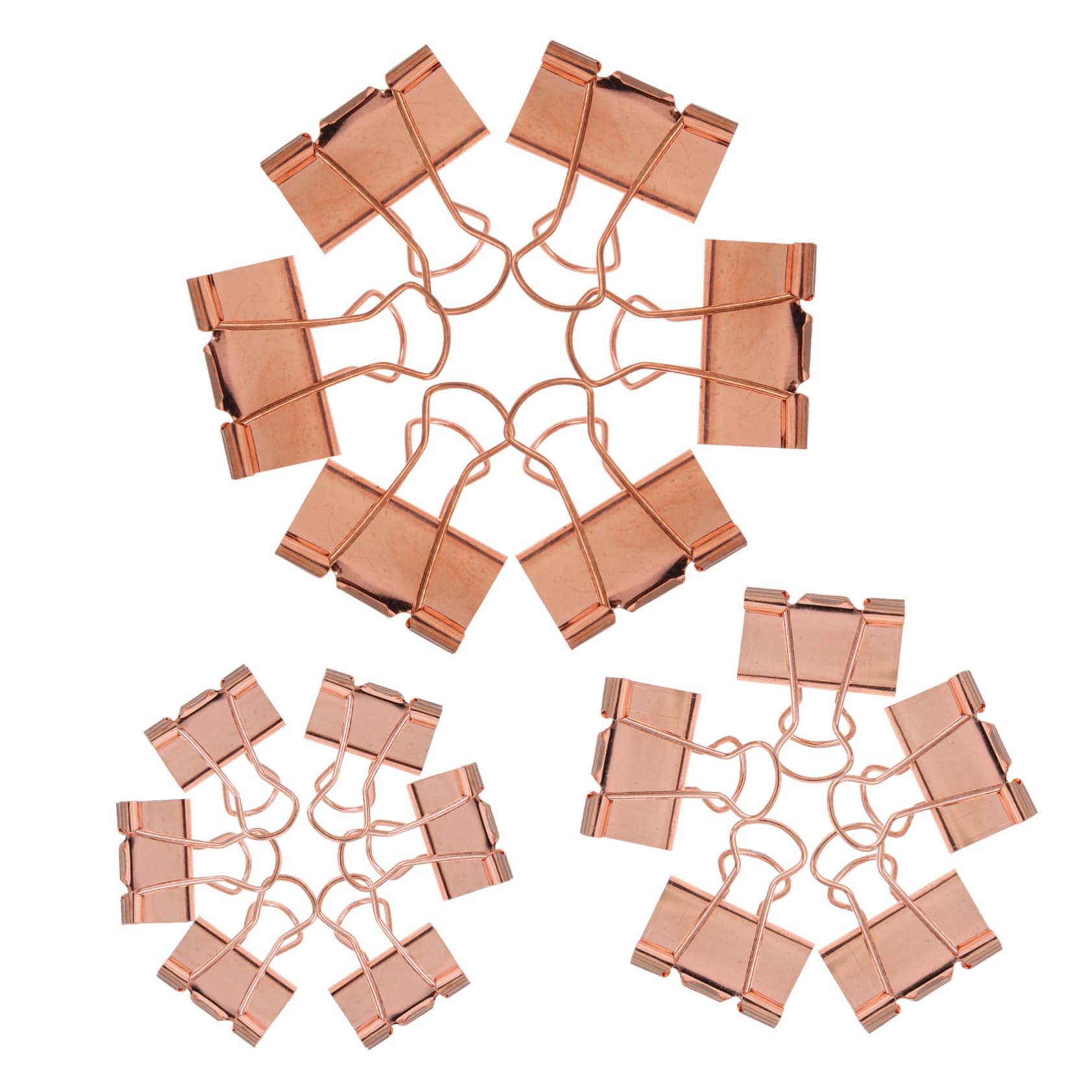 HOMSFOU 112 Piezas pinzas papeleria clips de metal Clips de carpeta de metal Rose Gold