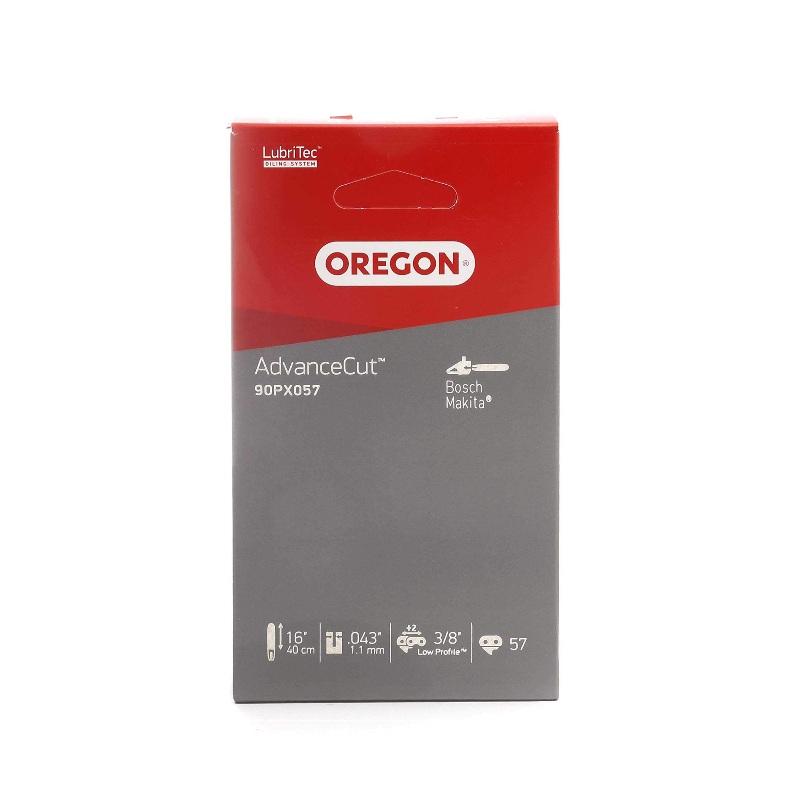 Oregon AdvanceCut 90PX Chaîne de tronçonneuse pour équiper les Tronçonneuses 40 cm Bosch, Gardol, 57 Maillons Entraineurs