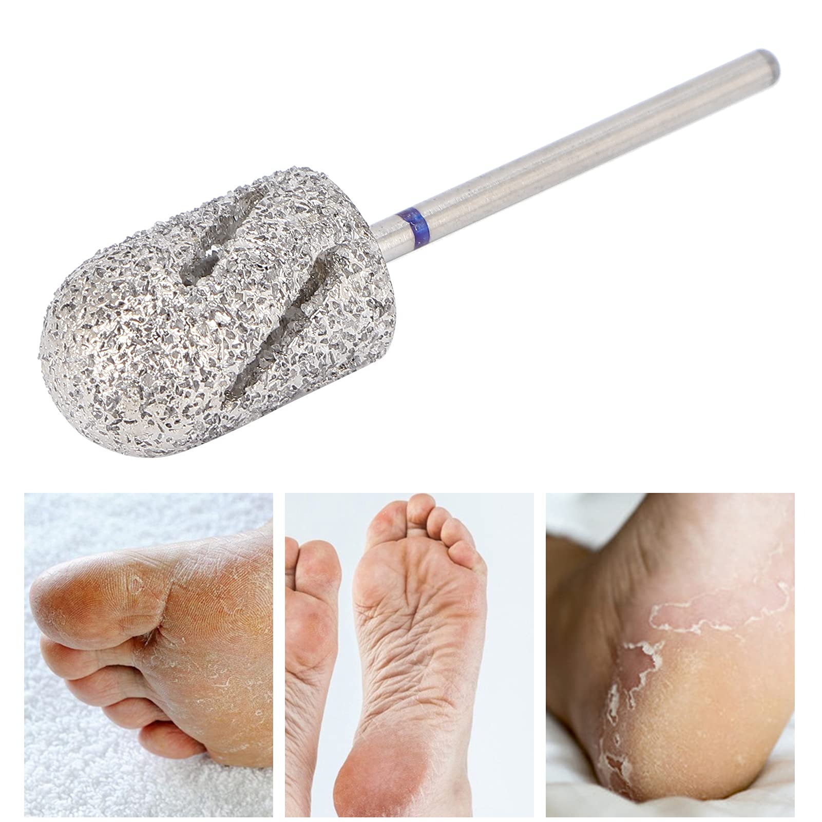 Wiertła do szlifierki do paznokci, profesjonalne modzele do stóp, głowica polerska, przenośna wiertarka do paznokci pedicure, akrylowy żel do usuwania skórek (gruby piasek)
