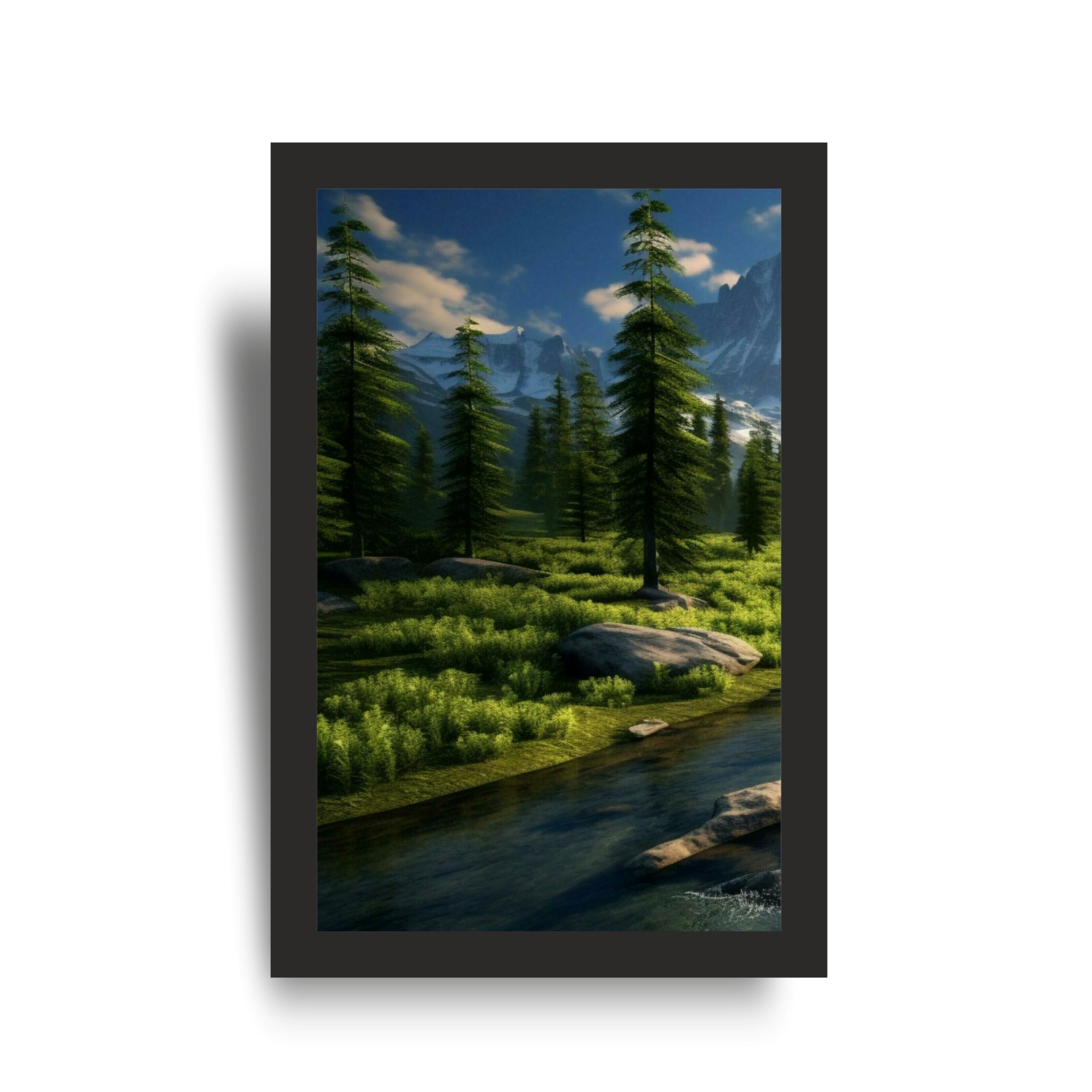 Alpine Forest River Wall Art Frame Set of 3 – view 2