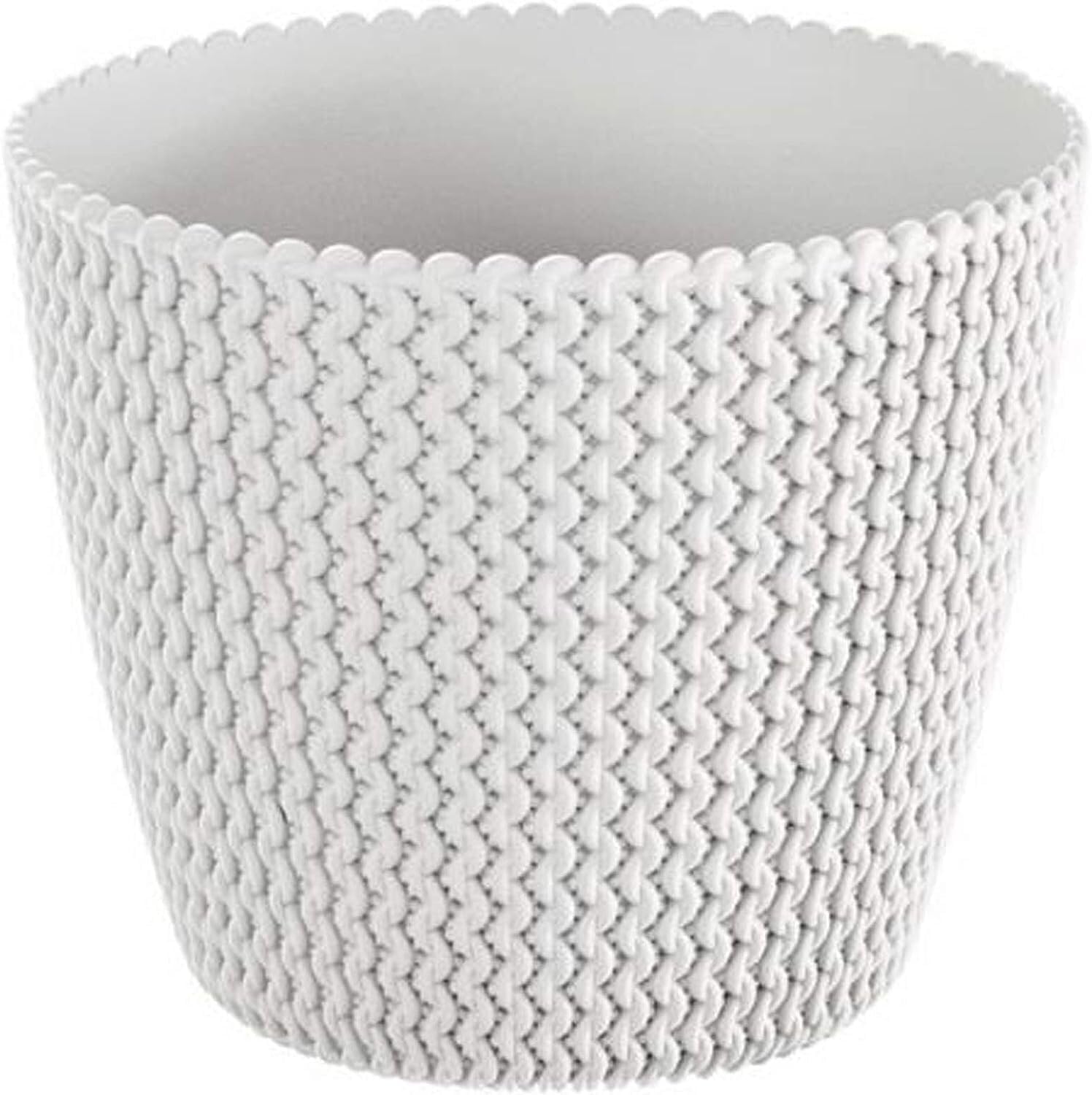 B2C Plant Pots Indoor Outdoor Plastic Flowerpot 13cm to 40cm Small Medium Large Splofy 6 Colours (35cm, White)