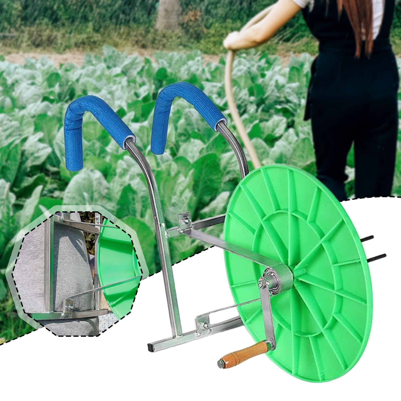F Fityle Organizador de Carrete de Manguera, Soporte para Manguera de Agua, Soporte para tuberías para Granjas, Lavado de Autos, Patios, Limpieza Exterior.