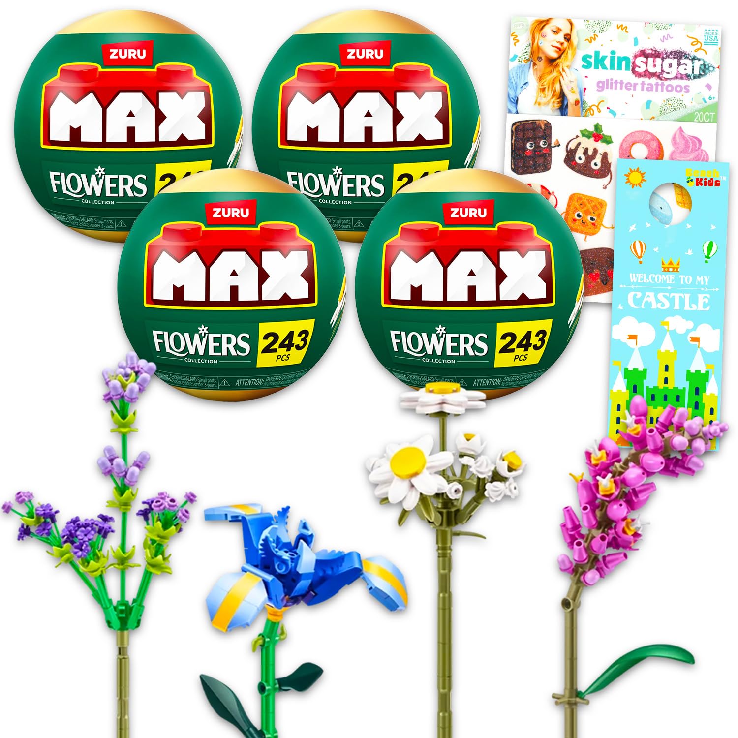 flowermemoryページ Amazon.com: Zuru Max Floral Set for Kids - Bundle with Buildable