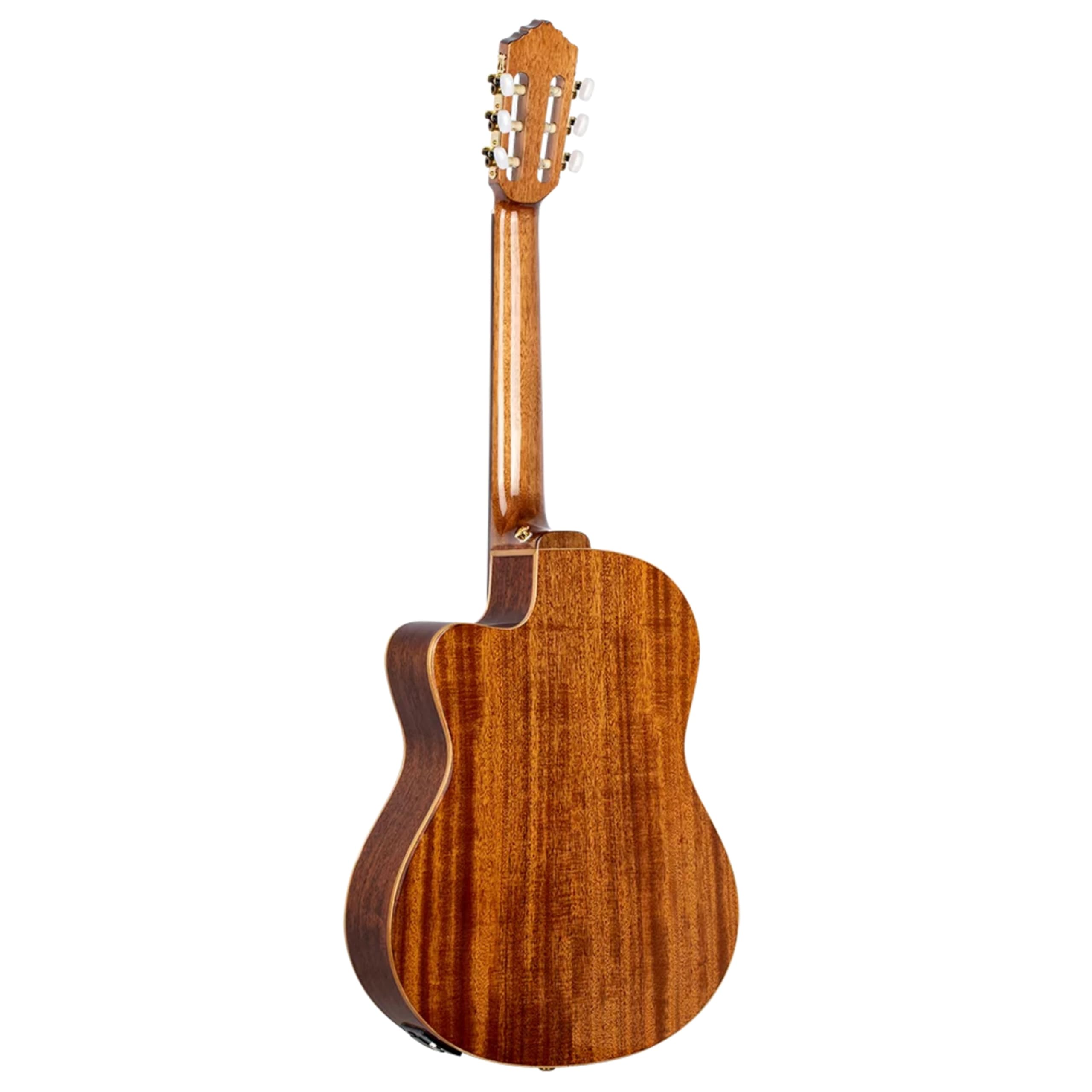 Ortega RCE138SN - Chitarra 4/4 da concerto, a spalla mancante, con manico di 48 mm e preamplificatore, custodia imbottita e tracolla comprese