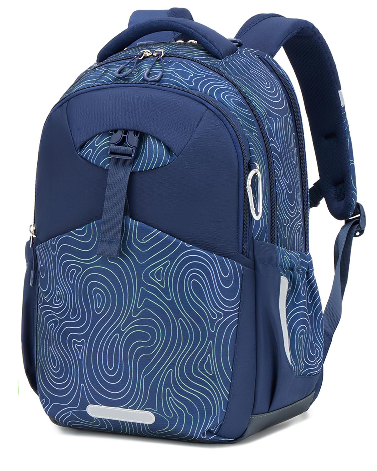 Amythe Schulranzen Teenager Jungen, Ergonomische Schultasche mit Regenschutz, 30L Schulranzen Wasserdichter mit Abnehmbarem Hüftgurt für Schule, Bergsteigen, Reisen