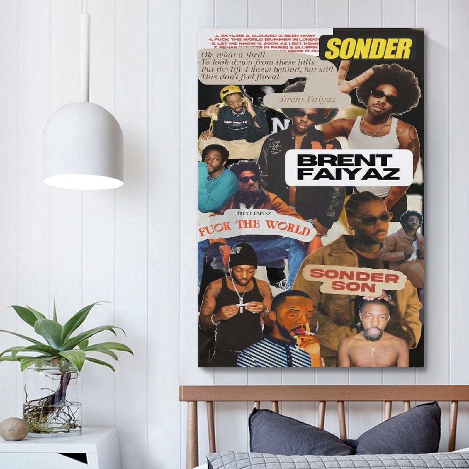 Affiche Décorative Brent Faiyaz – Impression Toile Style Peinture à L’huile – Pour Salon, Chambre, Salle à Manger 40 X 60 Cm - 12