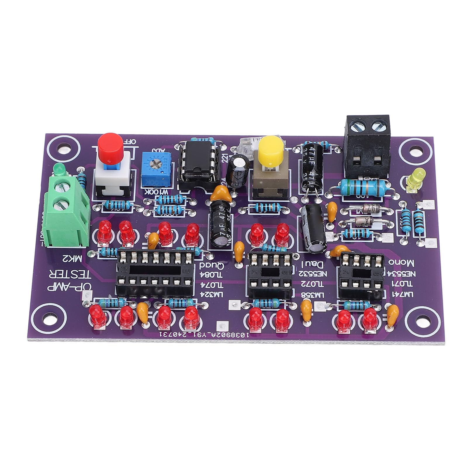 Tester Amplificatore Operazionale DC12V T2 - Per Circuiti Integrati Doppio/Quad Canale, Misurazione Differenziale Alta/Bassa Velocità