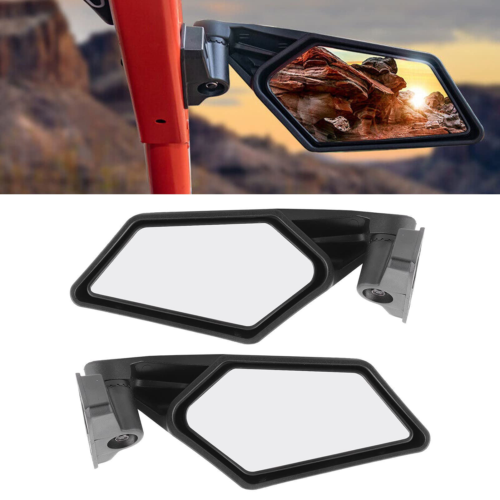 Espejo retrovisor lateral ajustable Espejos retrovisores Accesorio de repuesto adecuado para el espejo UTV Can-Am Maverick X3