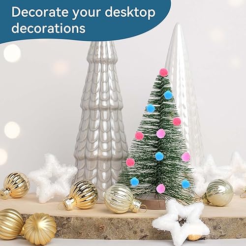 Miniatura 25 de MORFEN 150 pompones, pompones rojos de 1 pulgada para manualidades, bolas de pompón mullido, pequeños pompones para proyectos de manualidades, artes