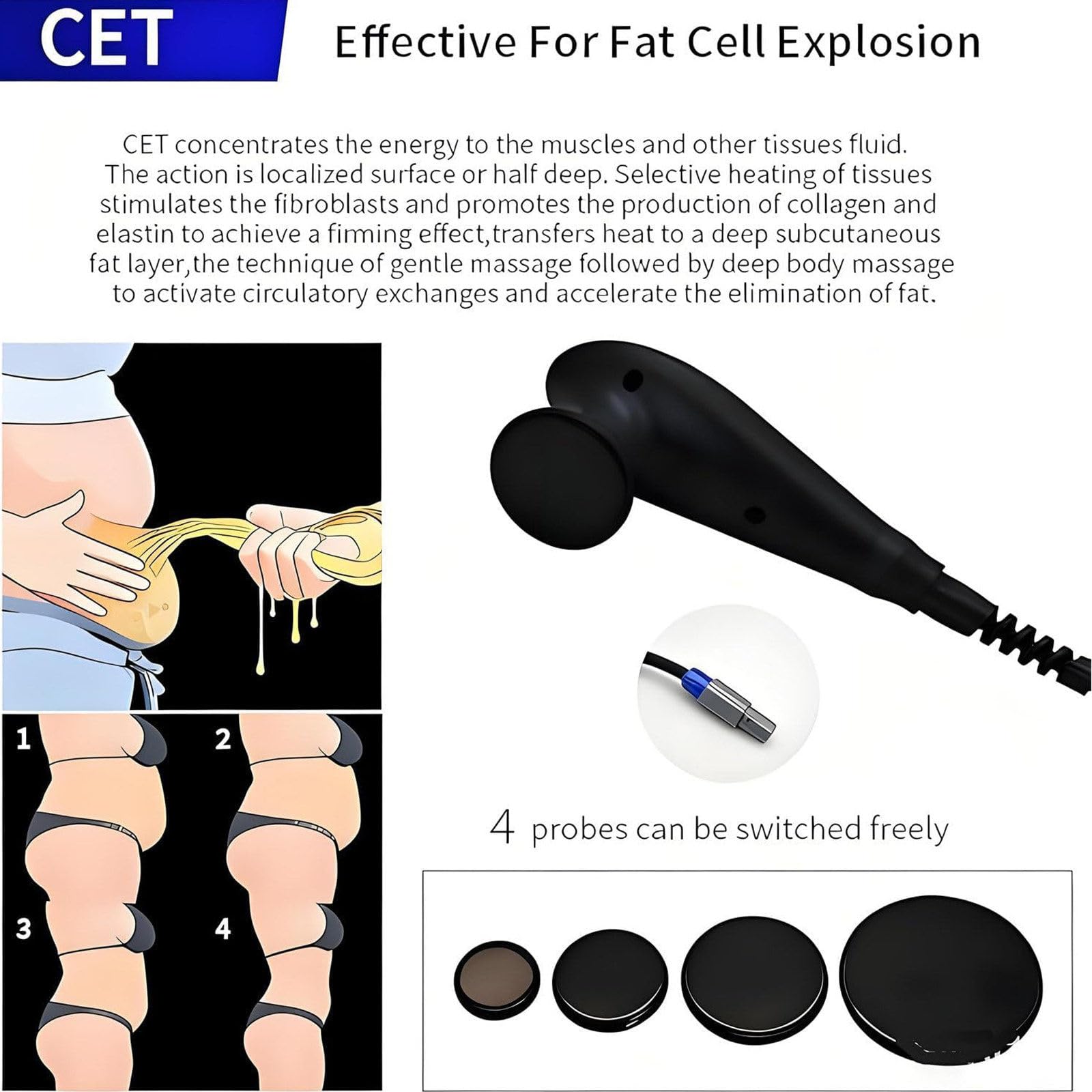 Macchina Terapia Fisica Tecar 3 in 1 CET/RET/RF,Terapia Tecar da 448Khz
