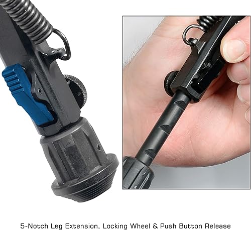 Miniatura 6 de UTGBípode de gran resistencia con soporte de palanca QD altura 60 - 85