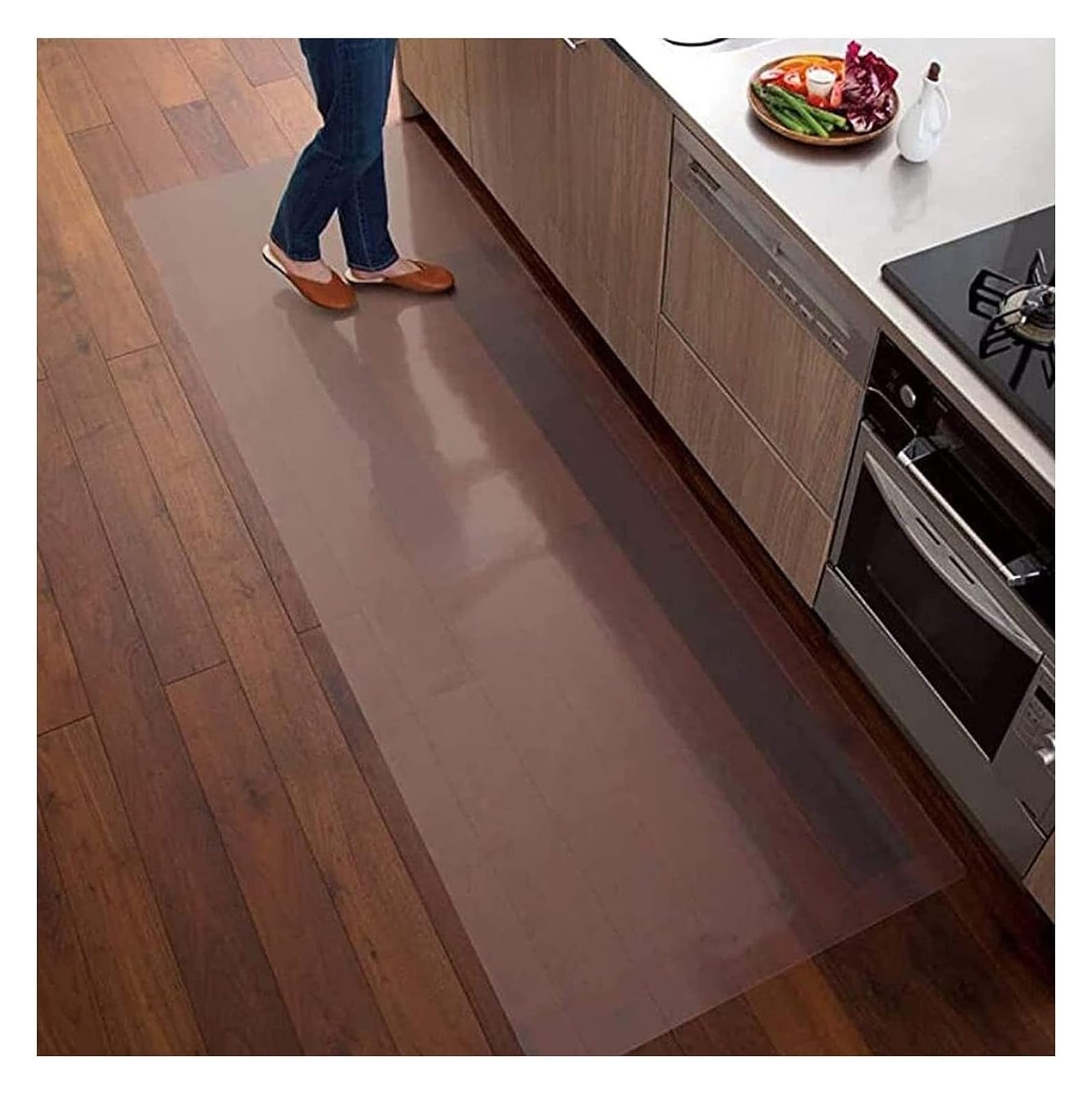 Tapis de Protection de Sol Transparent Extra Large pour parquet, imperméable, en Vinyle et Plastique, 90 cm x 150 cm. Idéal pour la Maison ou Le Bure