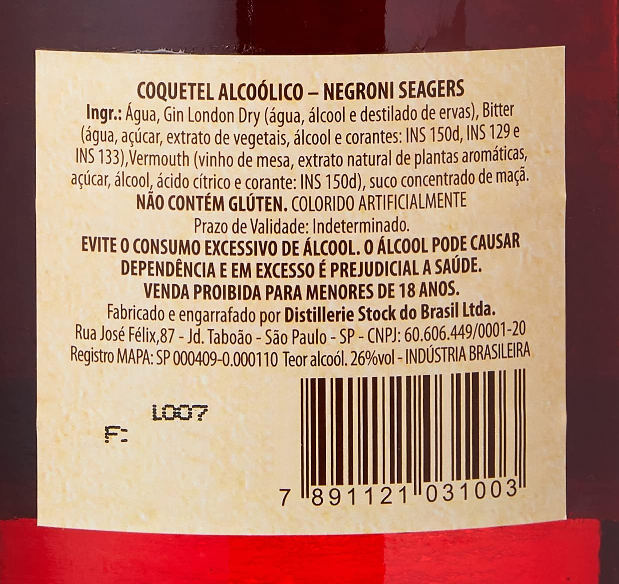 Seagers Gin Negroni 980Ml