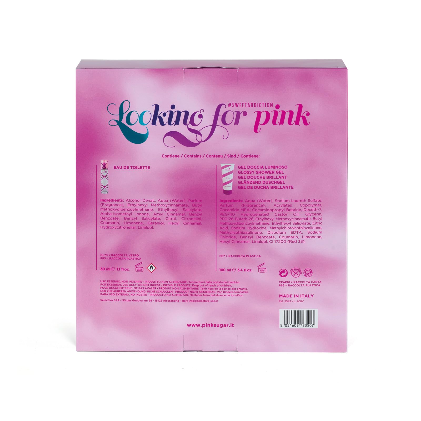 Pink Sugar, Cofanetto Looking For Pink con Eau de Toilette da 30 ml e Shower Gel da 100 ml